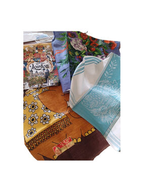 vintage irish linen tea towels X 4